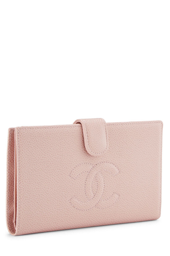 Chanel Pink Caviar Leather Bi-fold Wallet Chanel