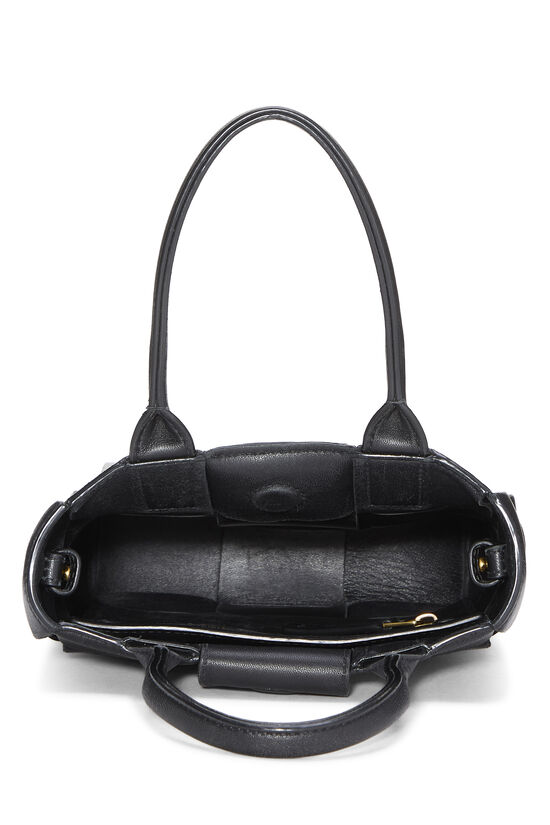 Black Maxi Intrecciato North South Cassette Tote Mini, , large image number 5
