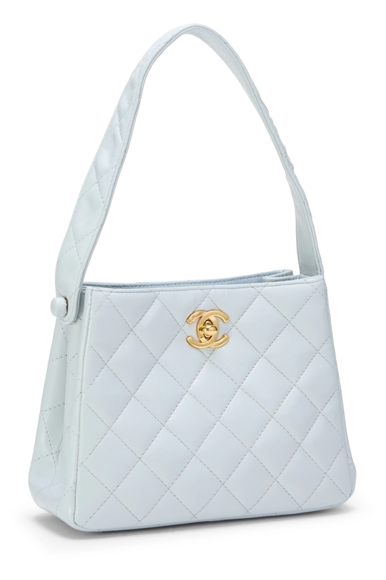 Blue Quilted Lambskin Double Turnlock Shoulder Bag Mini, , large image number 1
