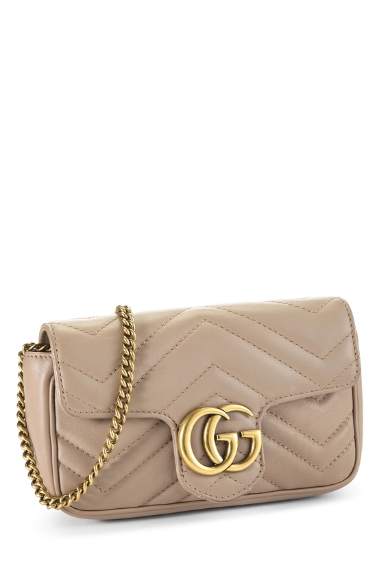 Pink Leather GG Marmont Crossbody Super Mini, , large image number 1