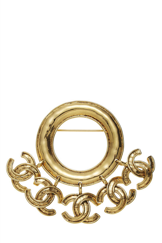 Chanel Gold Quilted 'CC' Pin Medium Q6J0NQ17D7050