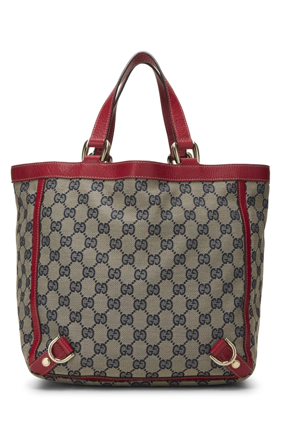 Red GG Canvas D-Ring Abbey Tote, , large image number 3