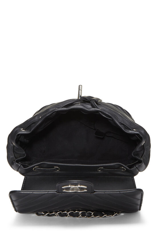 Gabrielle Chanel backpack in leather and tweed! Black ref.174003