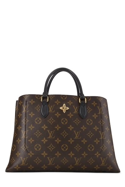 Louis Vuitton Black Monogram Canvas Flower Tote