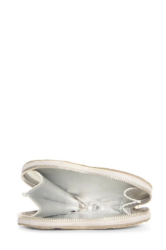 Silver Monogram Miroir Heart Coin Purse, , large image number 3