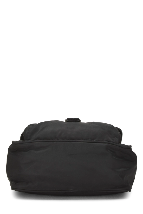 Black Nylon Buckle Flap Messenger Bag Small, , large image number 4