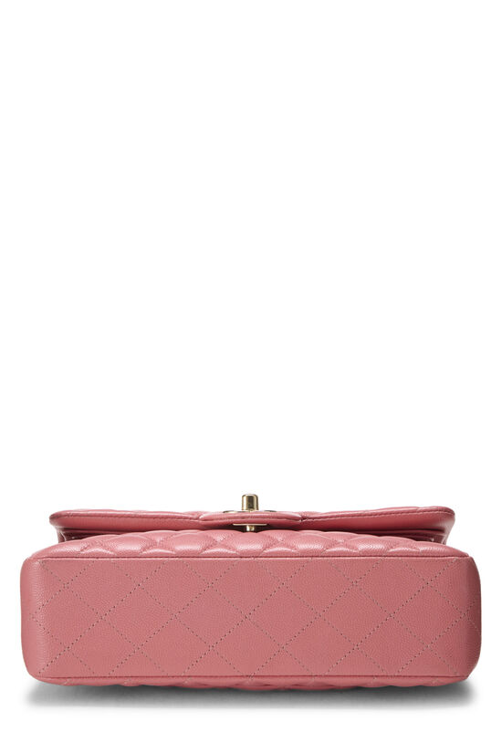 Pink Quilted Caviar Classic Double Flap Small, , large image number 4