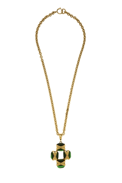 Gold & Green Gripoix Necklace