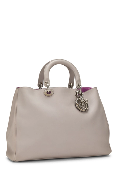 Grey Leather Diorissimo Large, , large