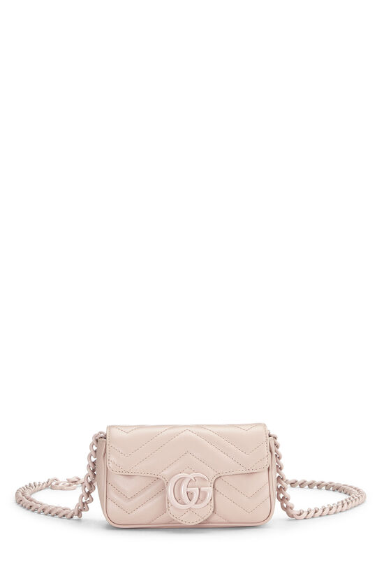 Pink Chevron Leather GG Marmont Belt Bag, , large image number 0
