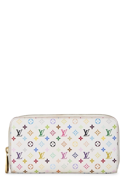 Takashi Murakami x Louis Vuitton White Monogram Multicolore Zippy Continental