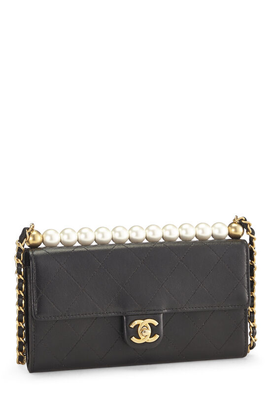 Chanel - CC Card Holder with Pearl Chain Shoulder Strap