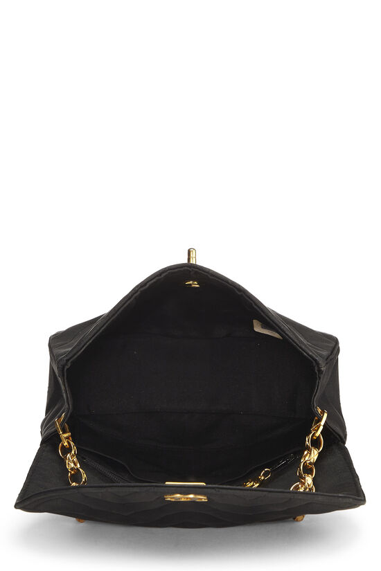 Black Satin Shoulder Bag, , large image number 5