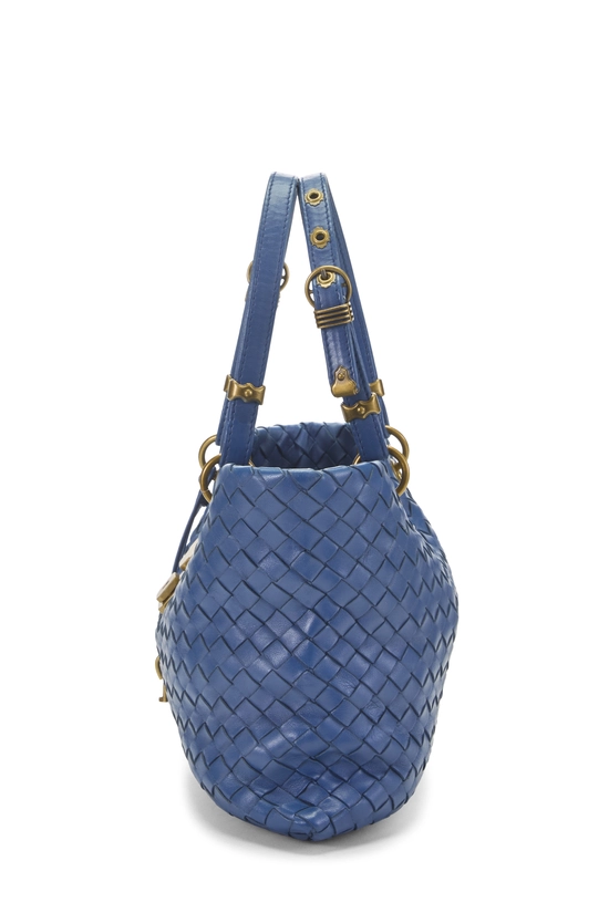 Blue Intrecciato Capri Tote Small, , large image number 2