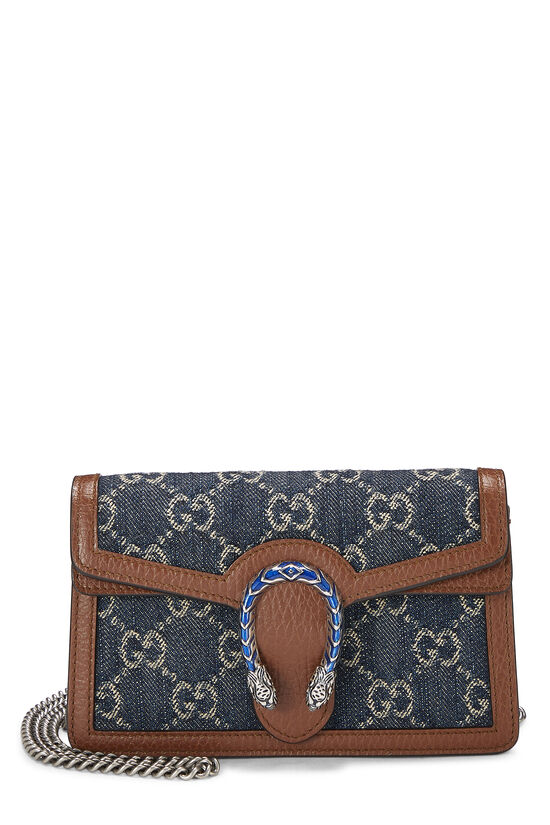 Blue GG Denim Dionysus Shoulder Bag Mini, , large image number 0