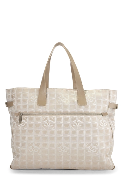 Chanel Beige Nylon Travel Line Tote XL