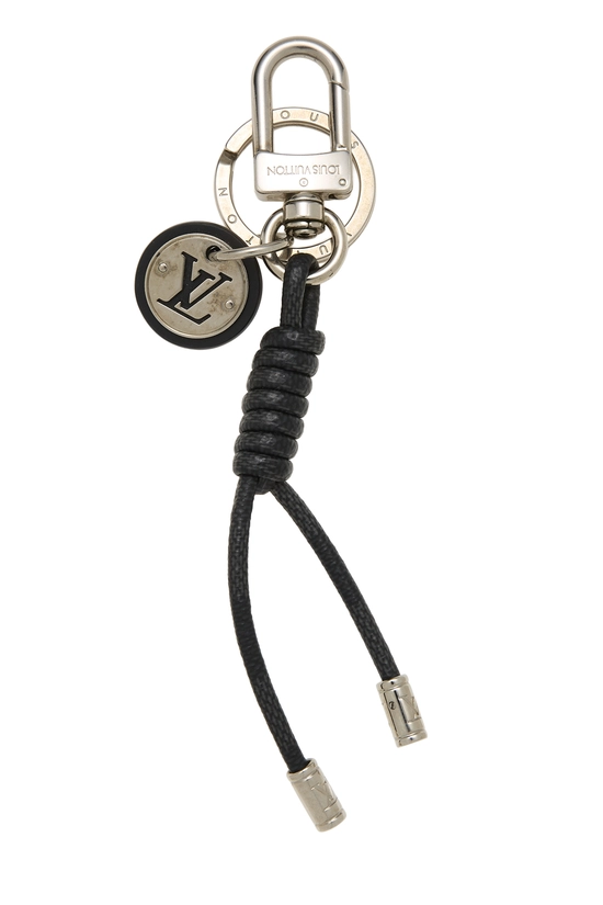 Silver & Black Leather Rope Key Holder, , large image number 0