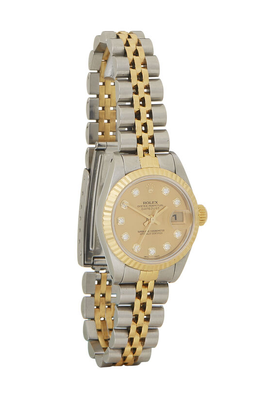 Stainless Steel & 18K Yellow Gold Diamond Datejust 69173 26mm, , large image number 0