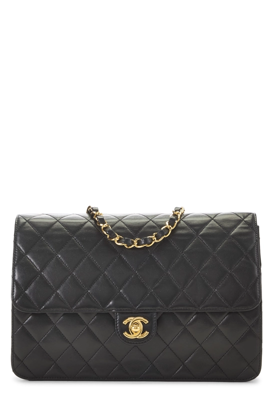 Black Quilted Lambskin Turnlock Ex Flap Medium, , large image number 0