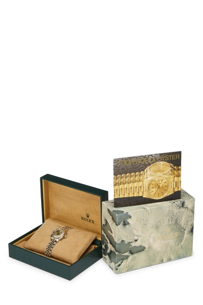 18K Gold Stainless Steel Pave Diamond Datejust 69178 28mm, , large