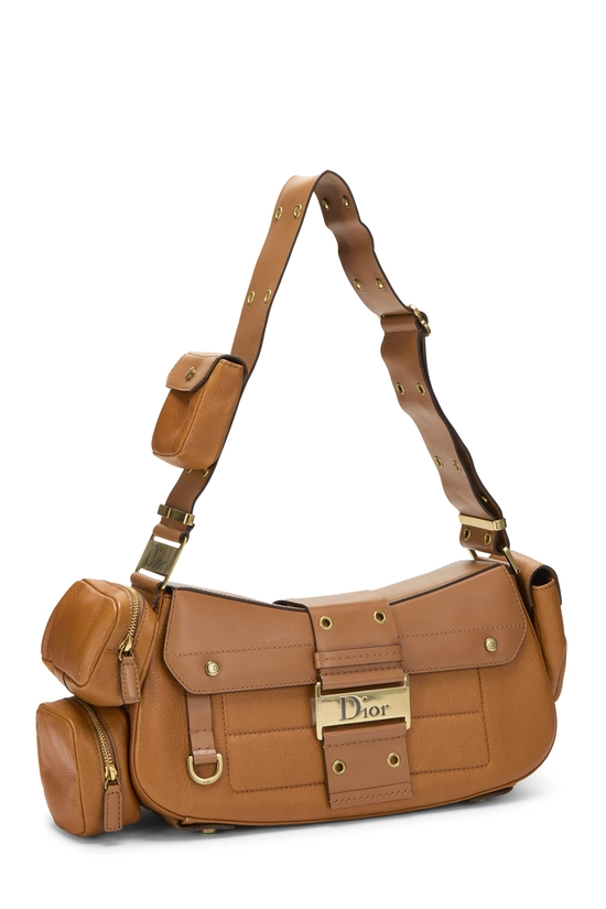 Brown Leather Street Chic Columbus Shoulder Bag, , large image number 1