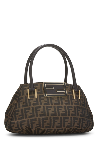Brown Zucca Canvas Mia Tote Small, , large