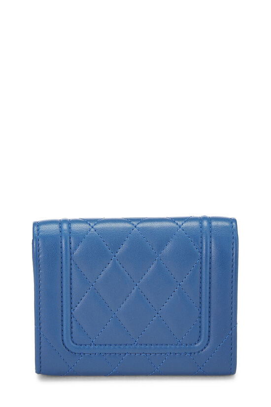 Blue Lambskin Futuristic Wallet Small, , large image number 2