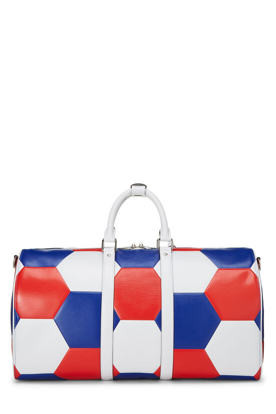 FIFA World Cup Red, White & Blue Leather Keepall Bandouliere 50, , large image number 3