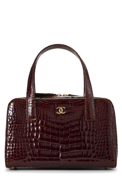 Chanel Brown Crocodile Bowler