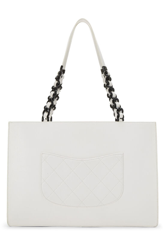 large white chanel tote bag