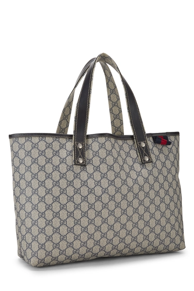 Navy GG Supreme Canvas Web Loop Tote, , large