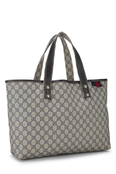 Navy GG Supreme Canvas Web Loop Tote, , large