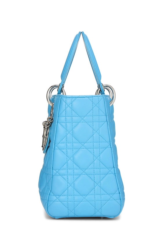 Blue Cannage Quilted Lambskin Lady Dior Medium, , large image number 2