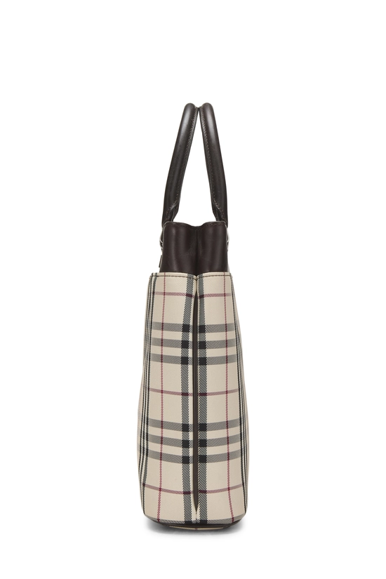 Brown Nylon House Check Handbag Medium, , large image number 2