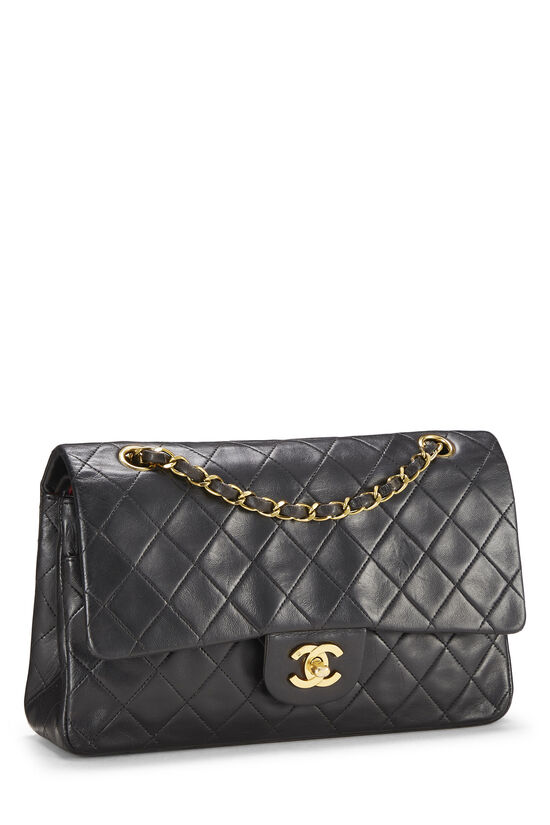 Black Quilted Lambskin Classic Double Flap Medium