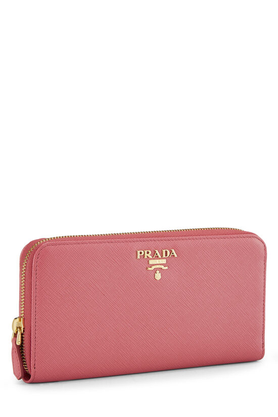 Pink Saffiano Zip Around Wallet, , large image number 1