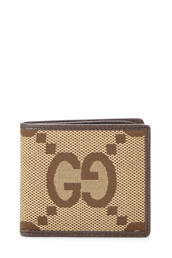 Brown Jumbo GG Canvas Bifold Wallet, , large image number 0
