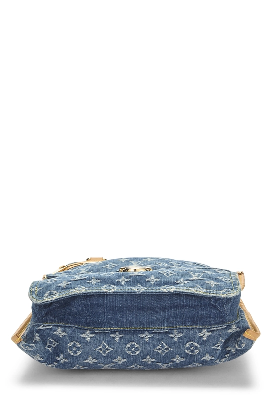 Blue Monogram Denim Flat Shopper, , large image number 4