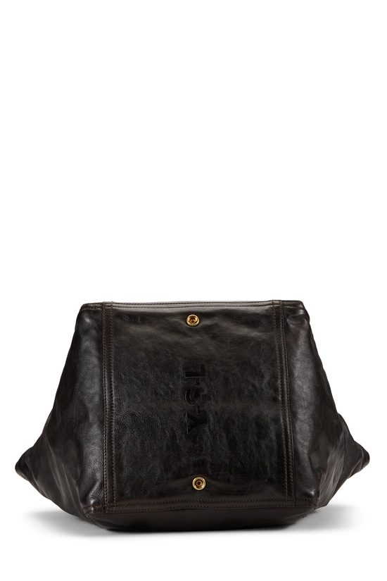 Black Leather Downtown Tote Medium, , large image number 4