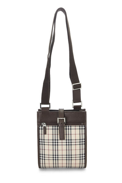 Brown House Check Jacquard Crossbody
