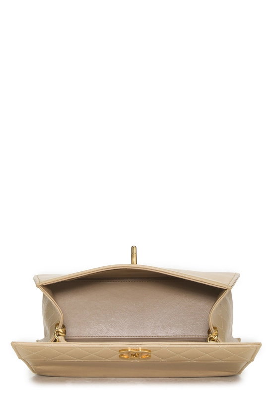 Beige Lambskin Trapezoid Bag, , large image number 5
