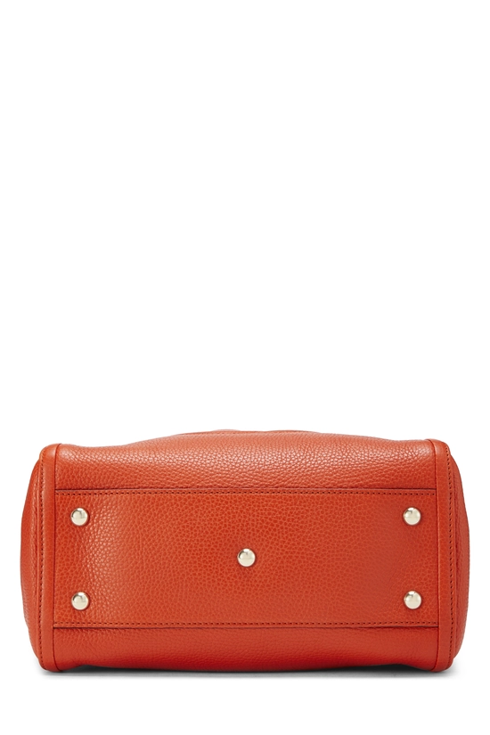 Orange Leather Soho Convertible Shoulder Bag, , large image number 4