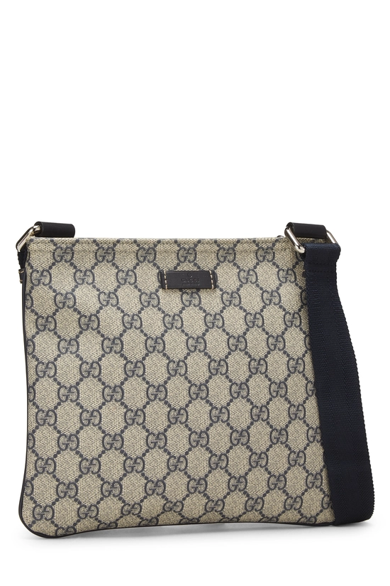 Navy GG Canvas Flat Messenger Small, , large image number 1