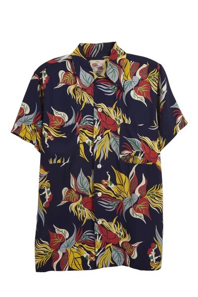 Blue Hula & Floral Champion Hawaiian Shirt