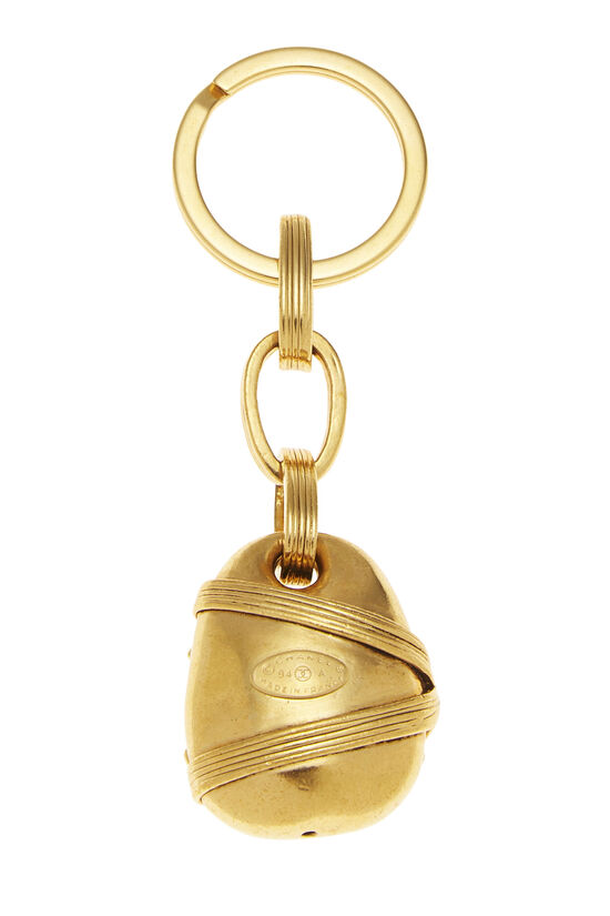Gold 'CC' Oval Key Chain, , large image number 1