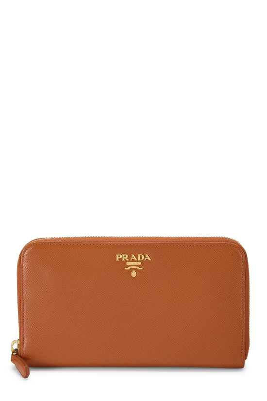なみ Pre-Owned Orange Saffiano Zip Around Wallet QNADVD3ROB00J