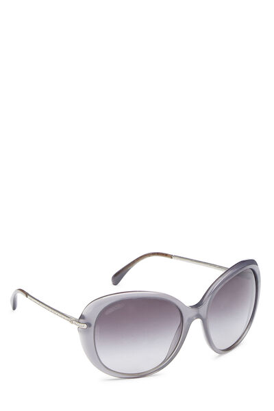 Grey Acetate & Crystal Sunglasses, , large
