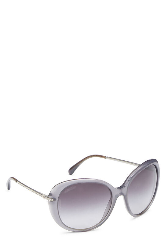 Grey Acetate & Crystal Sunglasses, , large image number 2