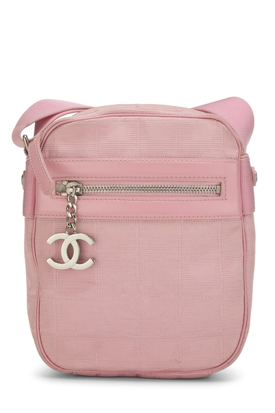 Pink Nylon Travel Line Crossbody Mini