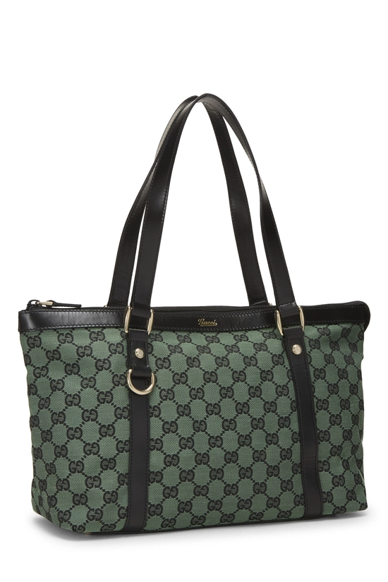 Green Original GG Canvas Abbey Zip Tote, , large image number 1